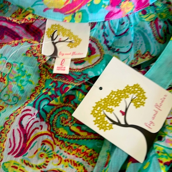 Fig and Flower Multicolor Paisley Blouse - Picture 2 of 8